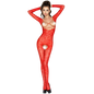 PASSION - WOMAN BS031 BODYSTOCKING ROJO TALLA ÚNICA