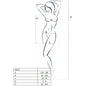 PASSION - WOMAN BS027 BODYSTOCKING ESTILO VESTIDO NEGRO TALLA ÚNICA