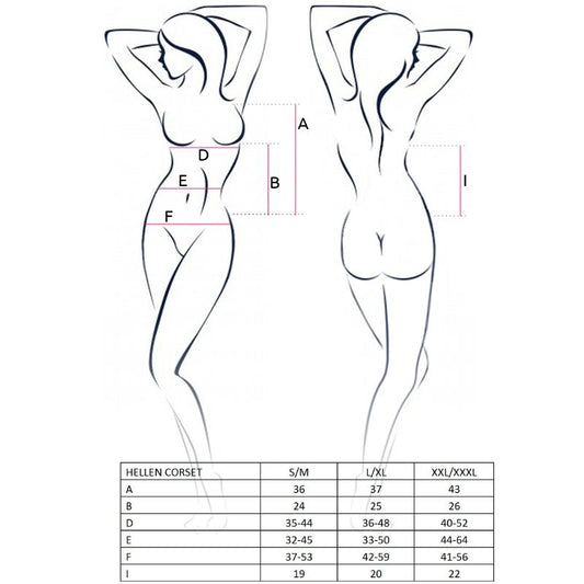 PASSION - WOMAN HELLEN CORSET NEGRO TALLA S/M