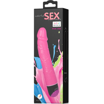 BAILE - COLORFUL SEX VIBRADOR REALÍSTICO ROSA 23 CM