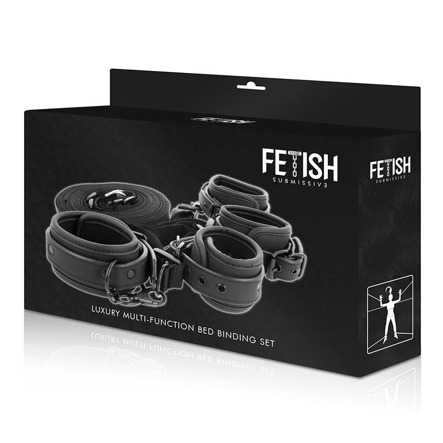 FETISH SUBMISSIVE - SET DE ESPOSAS Y ATADURAS CON FORRO DE NEOPRENO