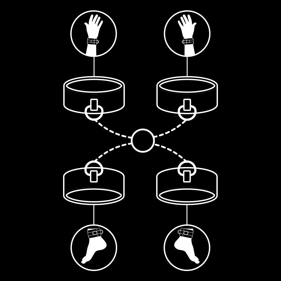 FETISH SUBMISSIVE - SET ESPOSAS MANOS Y TOBILLOS CON FORRO DE NEOPRENO