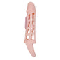 BAILE - FUNDA EXTENSORA PENE CON VIBRACIÓN Y STRAP NATURAL 13.5 CM