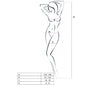 PASSION - WOMAN BS049 BODYSTOCKING BLANCO TALLA ÚNICA