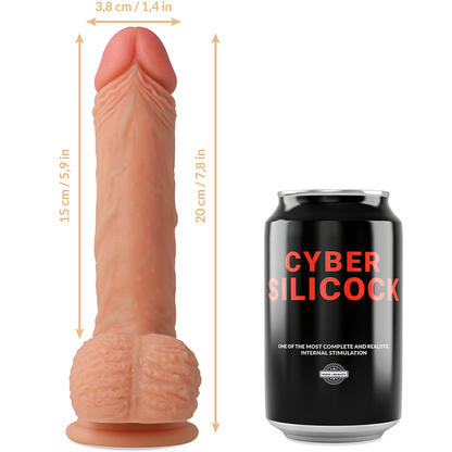 CYBER SILICOCK - ARNÉS SILICONA LIQUIDA FREEMAN 20 CM -O- 3.8 CM