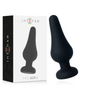 Plug anal de silicona negro INTENSE ANAL TOYS, tamaño L, de 13 cm, con forma de pipa, para uso anal.