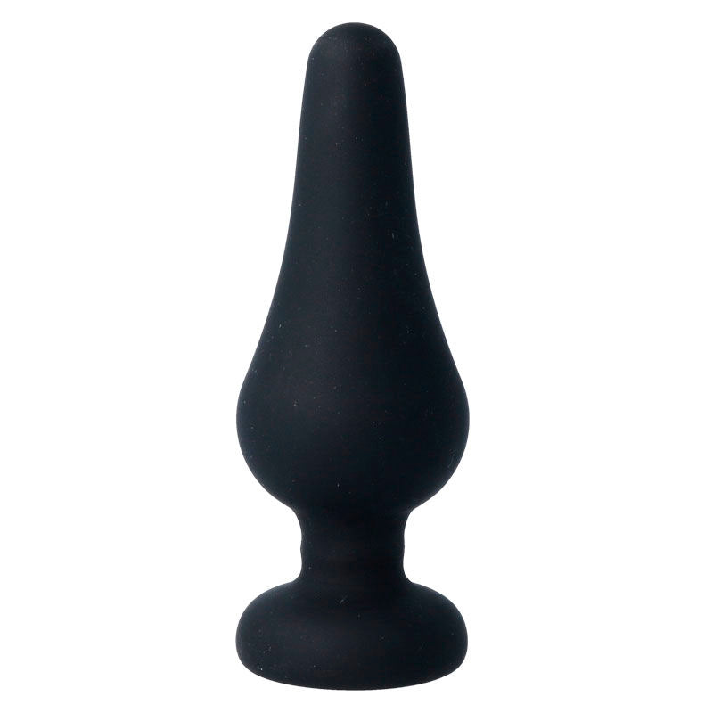 Plug anal de silicona negro INTENSE Pipo L, tamaño 13 cm, de la marca INTENSE ANAL TOYS, con diseño ergonómico y suave.