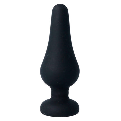 Plug anal de silicona negro INTENSE Pipo L, tamaño 13 cm, de la marca INTENSE ANAL TOYS, con diseño ergonómico y suave.