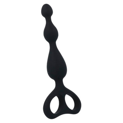 Anillo anal negro de la marca INTENSE ANAL TOYS, diseñado para placer y comodidad, con textura suave y forma ergonómica.