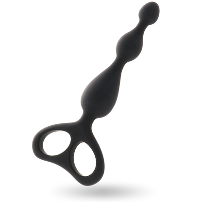 Vibrador anal negro de la marca INTENSE ANAL TOYS, con diseño ergonómico y superficie lisa para placer anal seguro y cómodo.