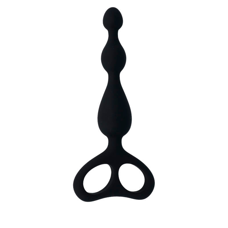 Falo anal negro de la marca INTENSE ANAL TOYS, diseñado para uso íntimo, con textura y forma ergonómica.