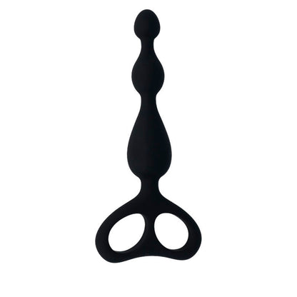 Falo anal negro de la marca INTENSE ANAL TOYS, diseñado para uso íntimo, con textura y forma ergonómica.