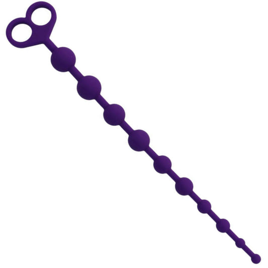 Bolas anales lila INTENSE JAIDEN de la marca INTENSE ANAL TOYS, con cadena y diseño ergonómico para uso anal.