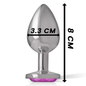 Plug anal de metal con forma de corazón rosa de tamaño M de la marca INTENSE ANAL TOYS, diseño elegante y resistente