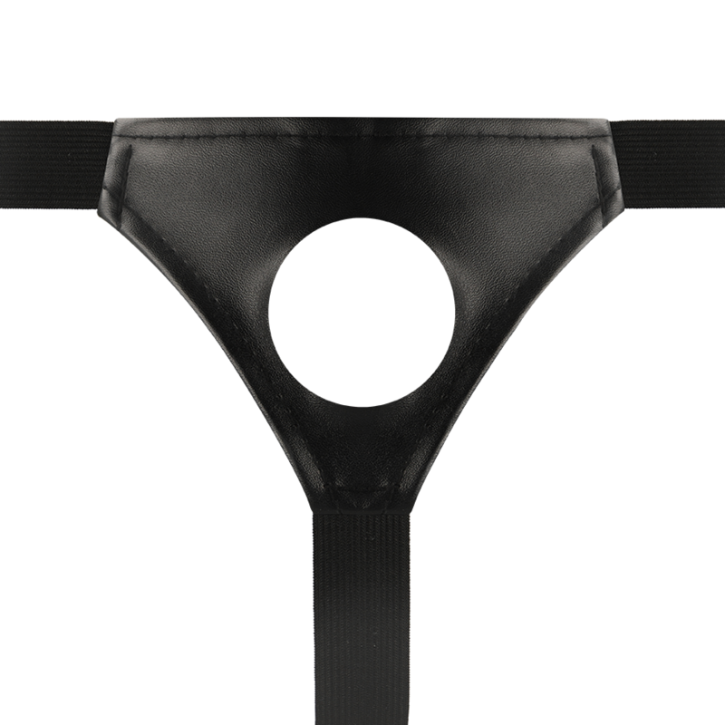 Arnés hueco de la marca INTENSE COUPLES TOYS con dildo de 16 x 3 cm, diseñado para juegos íntimos y placer en pareja.