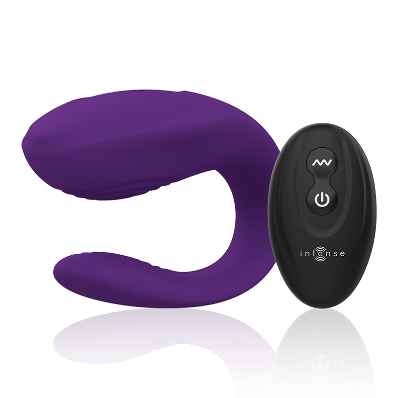 Vibrador doble para parejas INTENSE Bruno Partner Doble Placer en color lila, con diseño ergonómico para placer compartido.