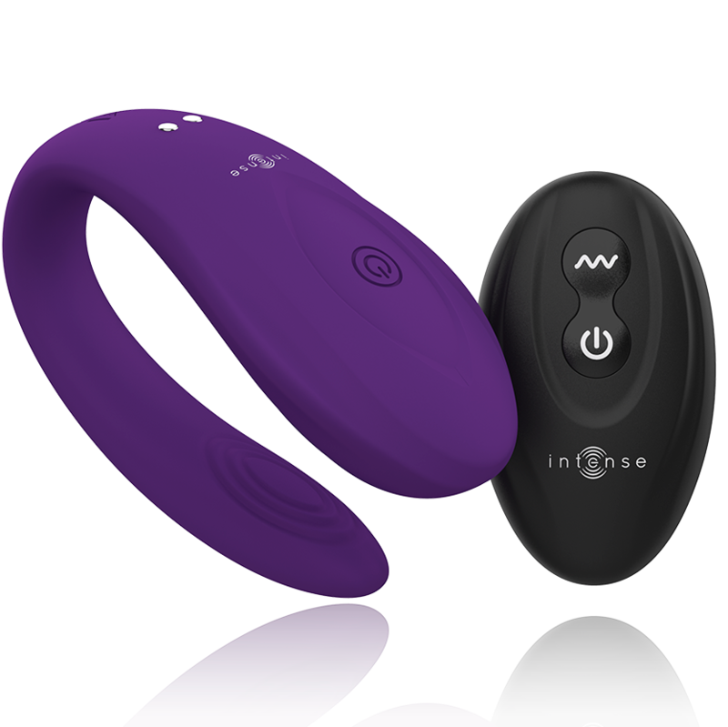 Vibrador doble para parejas INTENSE Bruno Partner Doble Placer en color lila, diseño ergonómico y suave para placer compartido