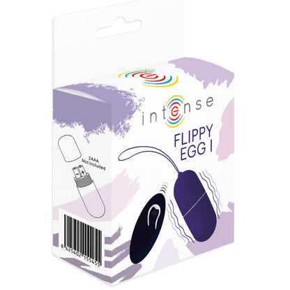 Purple INTENSE Flippy I remote control egg, showcasing its sleek design and rounded shape for couples' enjoyment.