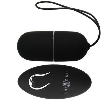 Control remoto negro para el juguete íntimo Flippy I Huevo de la marca INTENSE COUPLES TOYS, con botones y diseño compacto.
