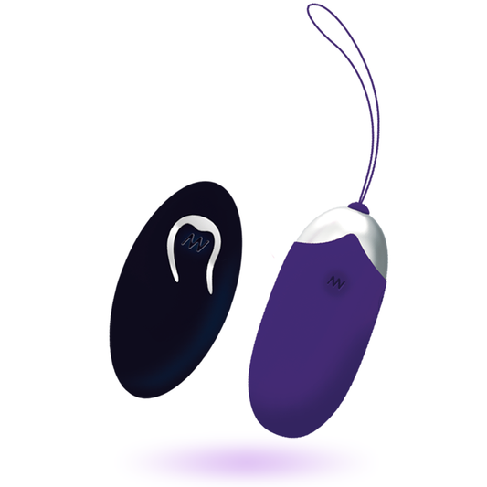 Vibrador recargable Flippy II Huevo en color lila de la marca INTENSE COUPLES TOYS con control remoto.