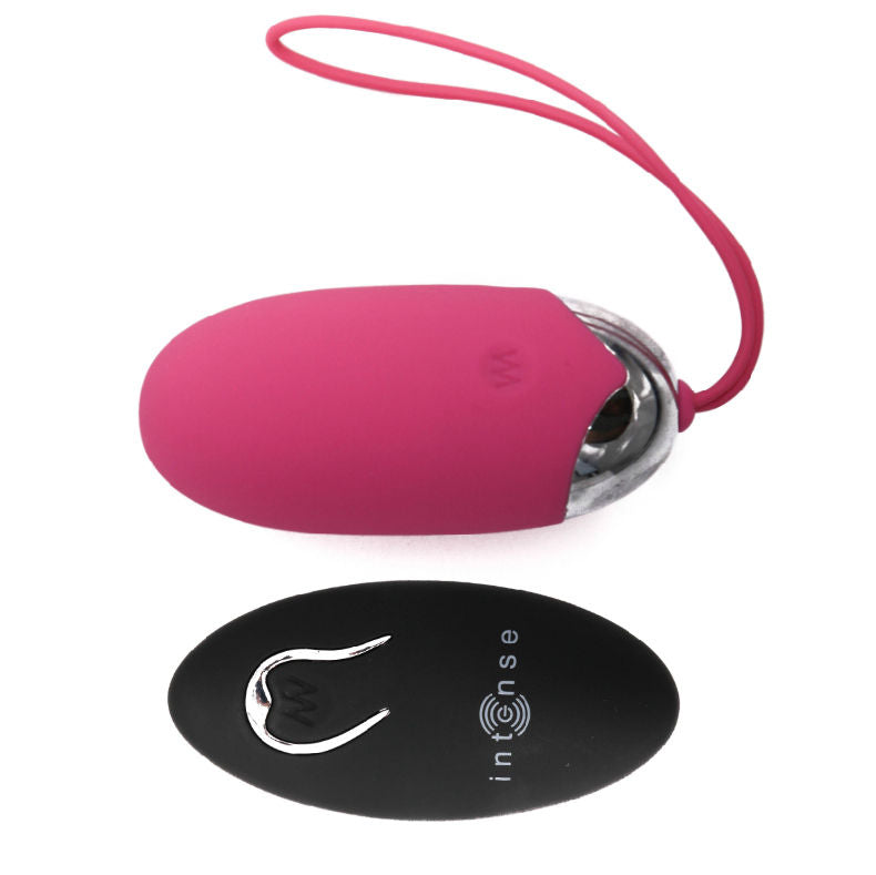 Plátano vibrador recargable INTENSE Flippy II con control remoto en color rosa, para adultos y placer íntimo.