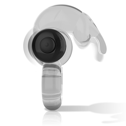 Anillo vibrador transparente de la marca INTENSE COUPLES TOYS, diseñado para pareja, con textura y tamaño compacto.