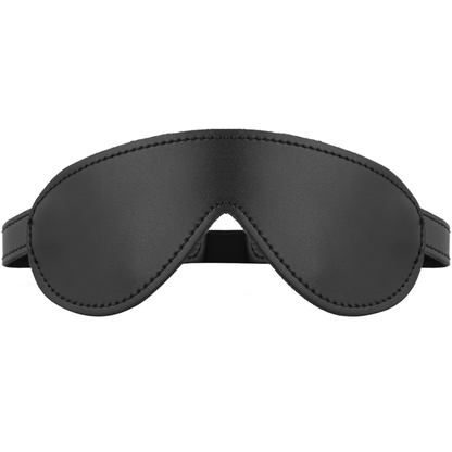 Antifaz de cuero vegano de la marca INTENSE FETISH, con diseño ajustable y estilo seductor para fetiches y juegos de roles.