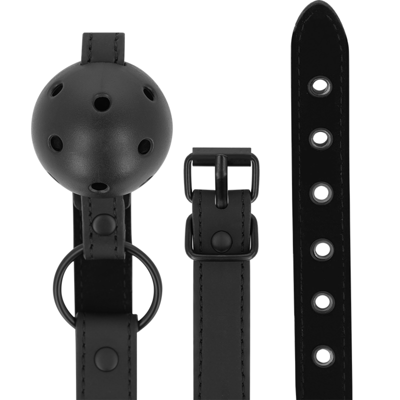 Bozal de cuero vegano de la marca INTENSE FETISH, con diseño ajustado y detalles en cuero sintético.