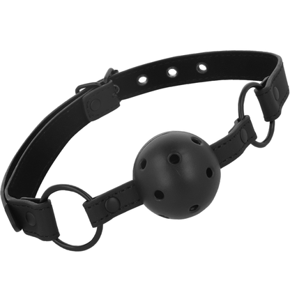 Bozal de cuero vegano de la marca INTENSE FETISH, con diseño ajustado y detalles en cuero para uso de fetiche.