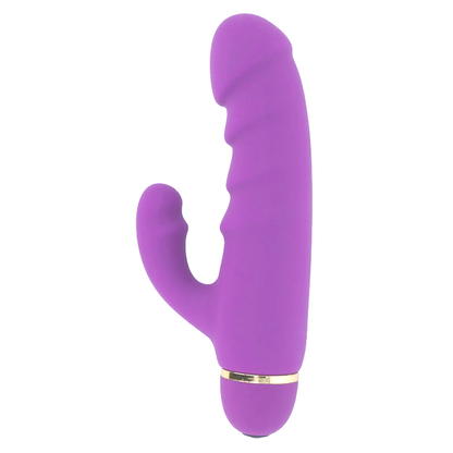 Vibrador de silicona INTENSE CRASS 20 velocidades de color lila, diseño ergonómico y suave para placer.