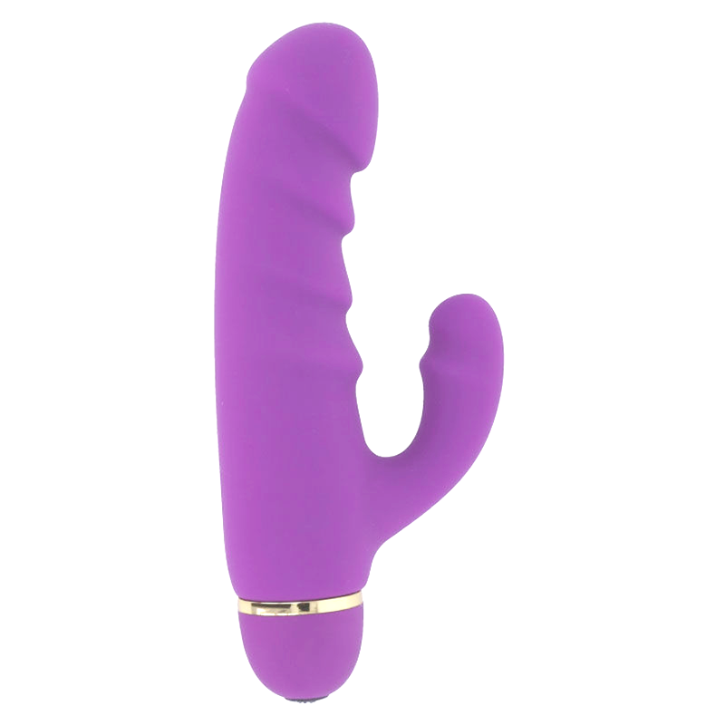 Vibrador de silicona lila INTENSE CRASS 20 velocidades, con diseño ergonómico y texturizado para placer.