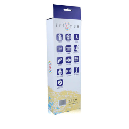 Vibrador rotador lila INTENSE GUPPY de la marca INTENSE FUN, con diseño compacto y texturizado para estimulación.