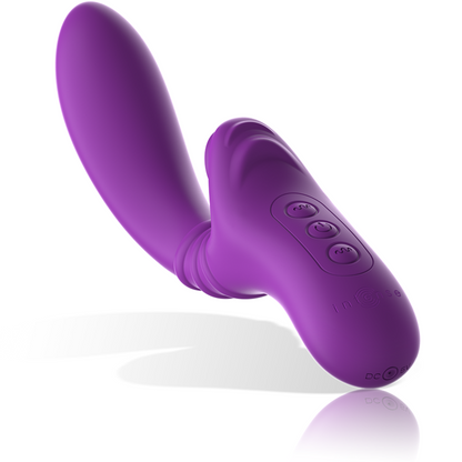 Vibrador flexible con lengua morado de la marca INTENSE FUN, diseñado para estimulación intensa y placer sensual.