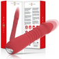 Vibrador rojo INTENSE FUN JUNI UP & DOWN con 10 funciones de vibración, diseñado para placer y estimulación.