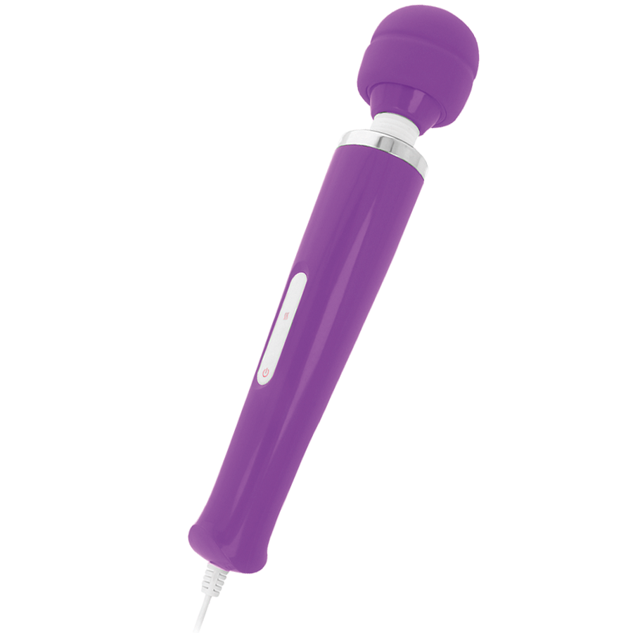 Purple INTENSE FUN Keanu Wand massager, featuring a sleek design and textured head for targeted relaxation and pleasure.