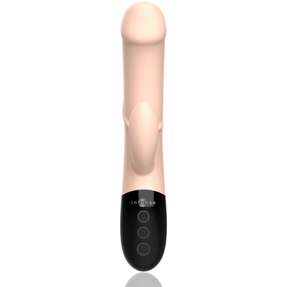 Vibrador recargable INTENSE MAGNUS DUAL NATURAL de la marca INTENSE FUN, con diseño ergonómico y doble funcionalidad.