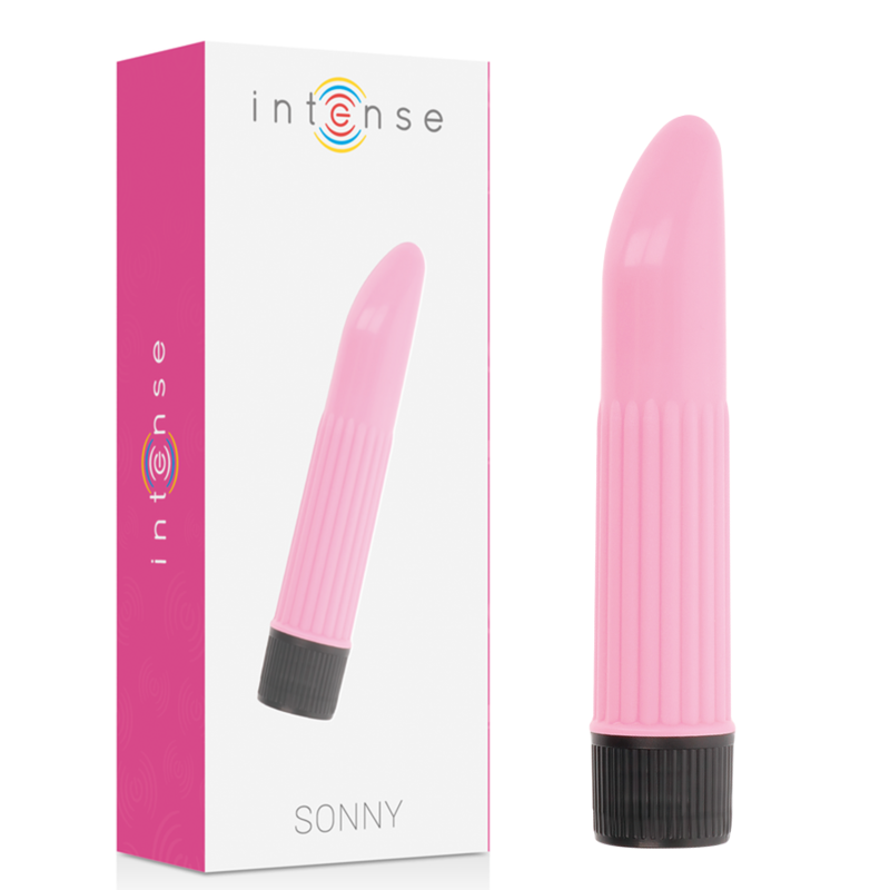 Vibrador rosa INTENSE SONNY de la marca INTENSE FUN, con diseño ergonómico y superficie suave para uso personal.