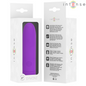 Vibradora recargable por USB INTENSE SYMONE en color morado, 8 modos de vibración, tamaño 10 x 2.2 cm, marca INTENSE FUN.