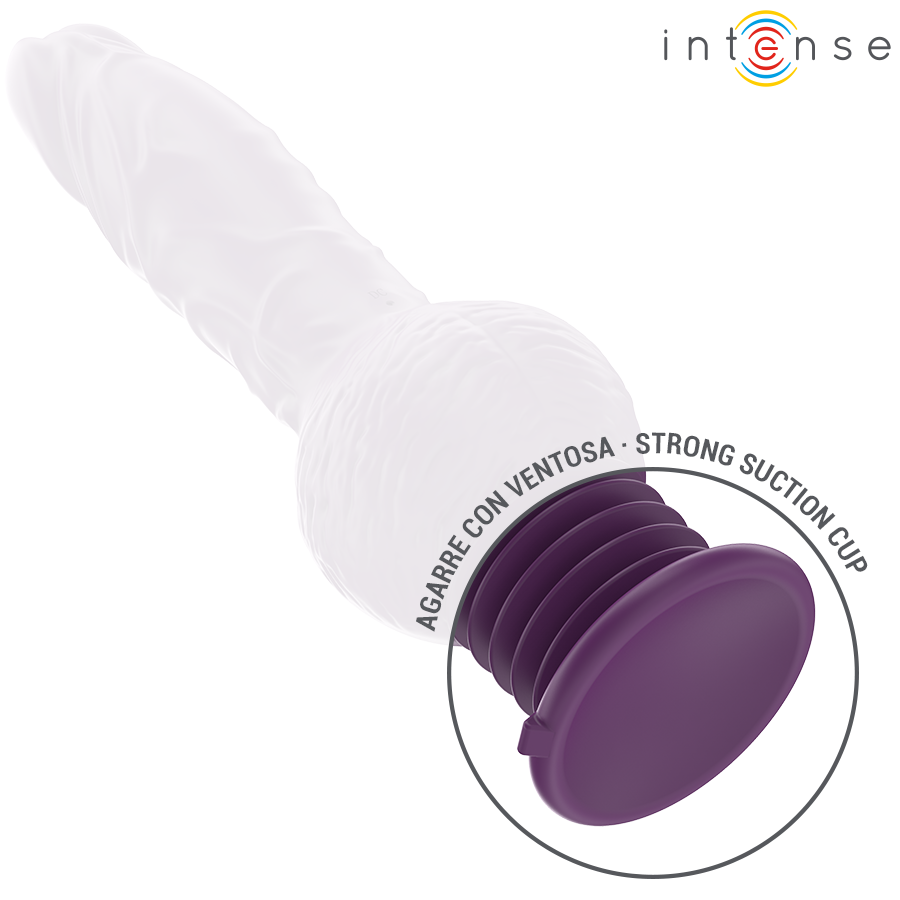 Vibrador multifunción INTENSE TATUM de 24 cm en color morado, con vibración hacia arriba y abajo, para placer personal.