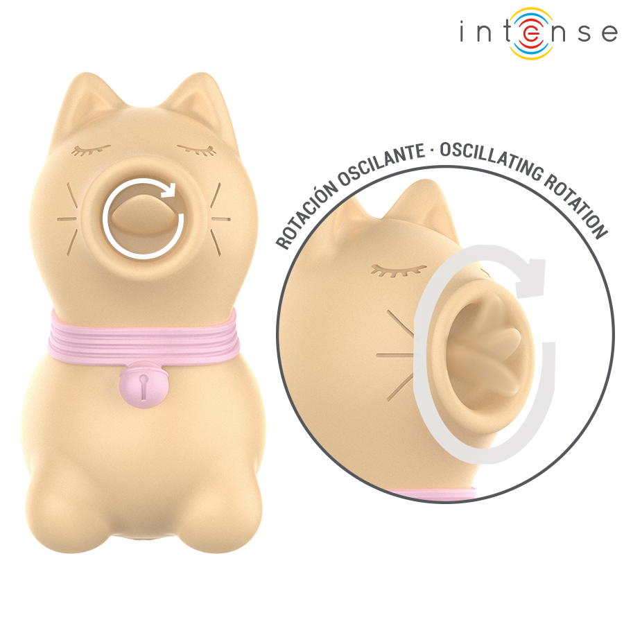 Estimulador Intense Toulouse con lengua rotativa de 360º en color amarillo, diseñado para placer y sensaciones intensas.