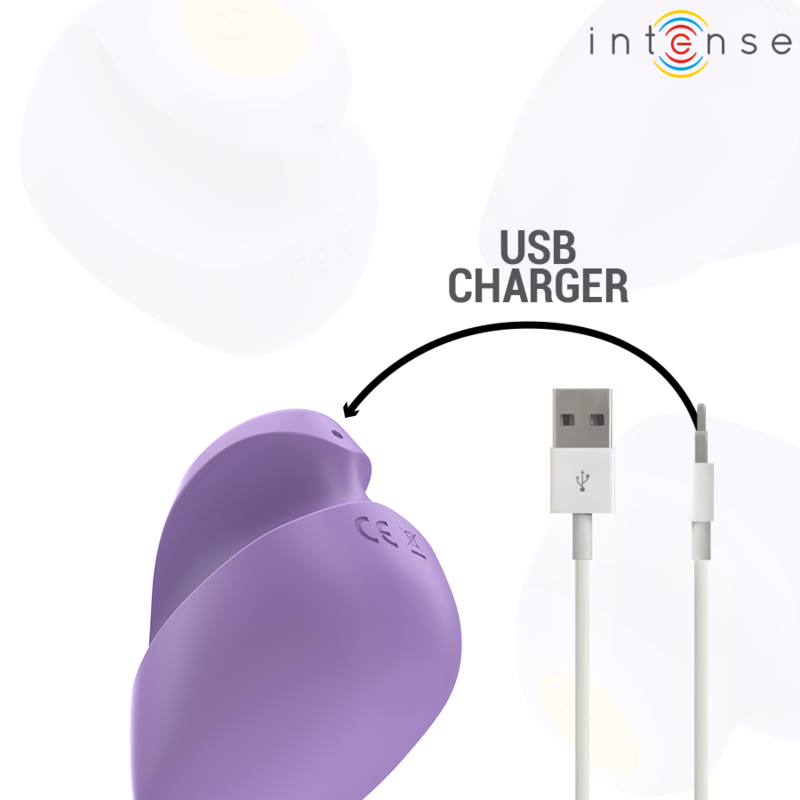 Estimulador Intense Úrsula con 10 vibraciones morado, diseño compacto y ergonómico para placer y bienestar.