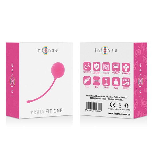 Kegel de silicona INTENSE Kisha Fit One en color fucsia, diseñado para ejercicios de fortalecimiento del suelo pélvico.