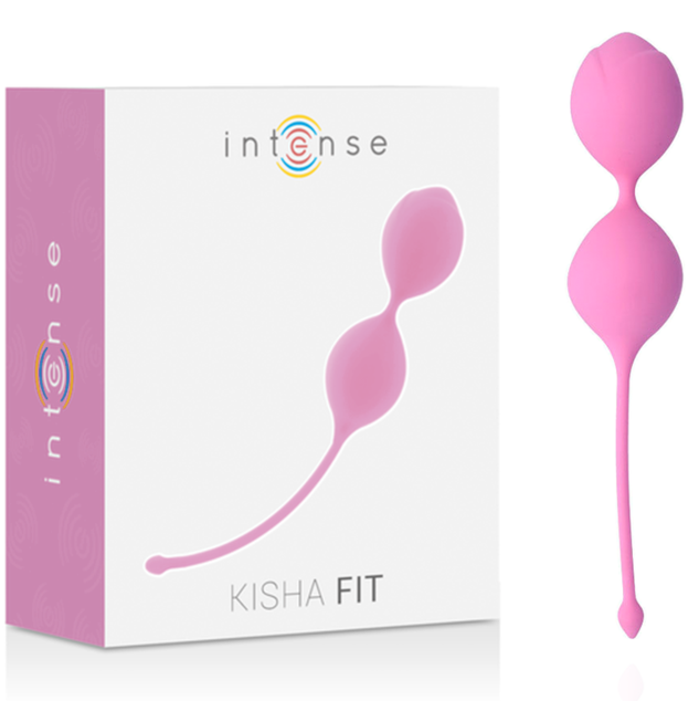 Kegel de silicona rosa INTENSE Kisha Fit de la marca INTENSE HEALTH & FUN, diseñado para ejercicios de suelo pélvico.