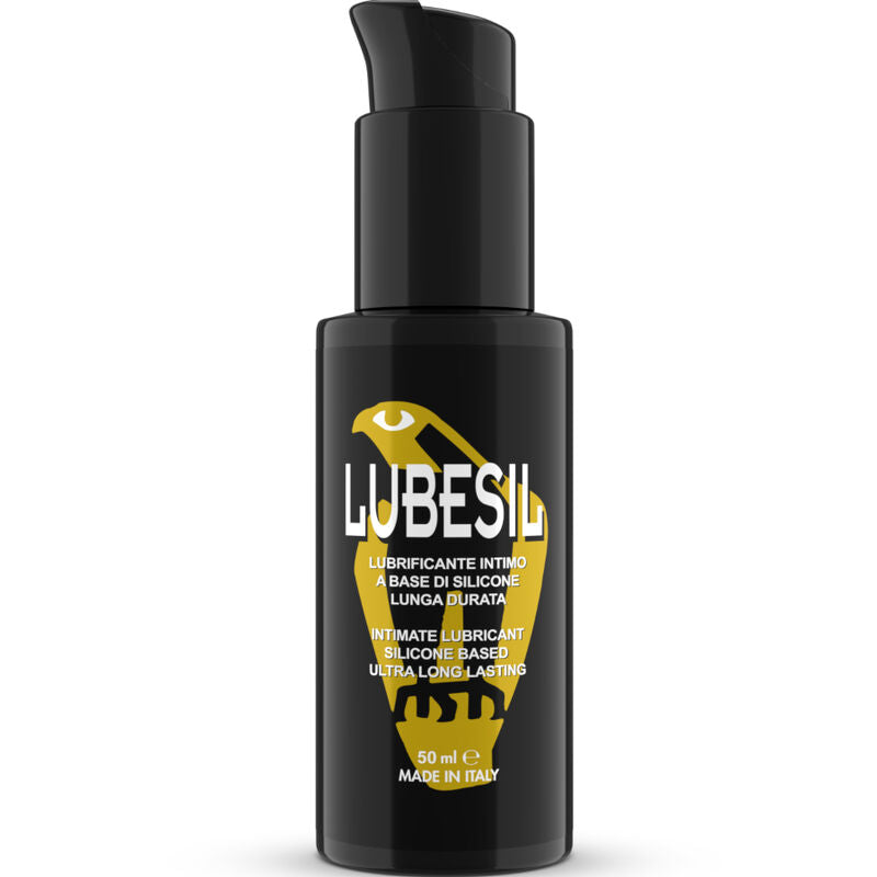 INTIMATELINE LUBESIL silicone-based lubricant bottle, 50ml, clear liquid for smooth, long-lasting lubrication.