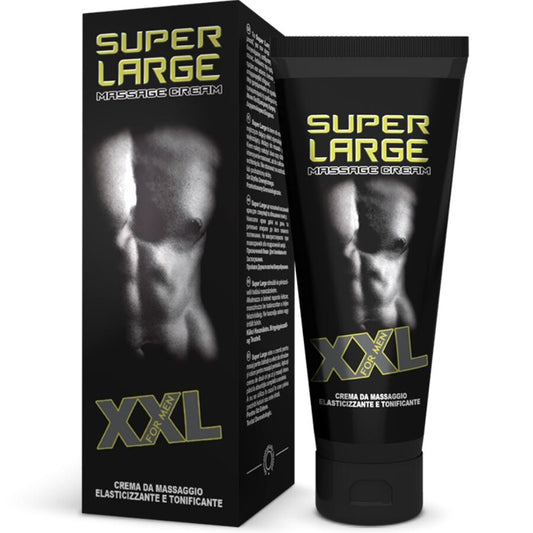 Crema volumizadora de pene INTIMATELINE Super Large XXL en frasco de 75 ml, para aumento y firmeza masculina.