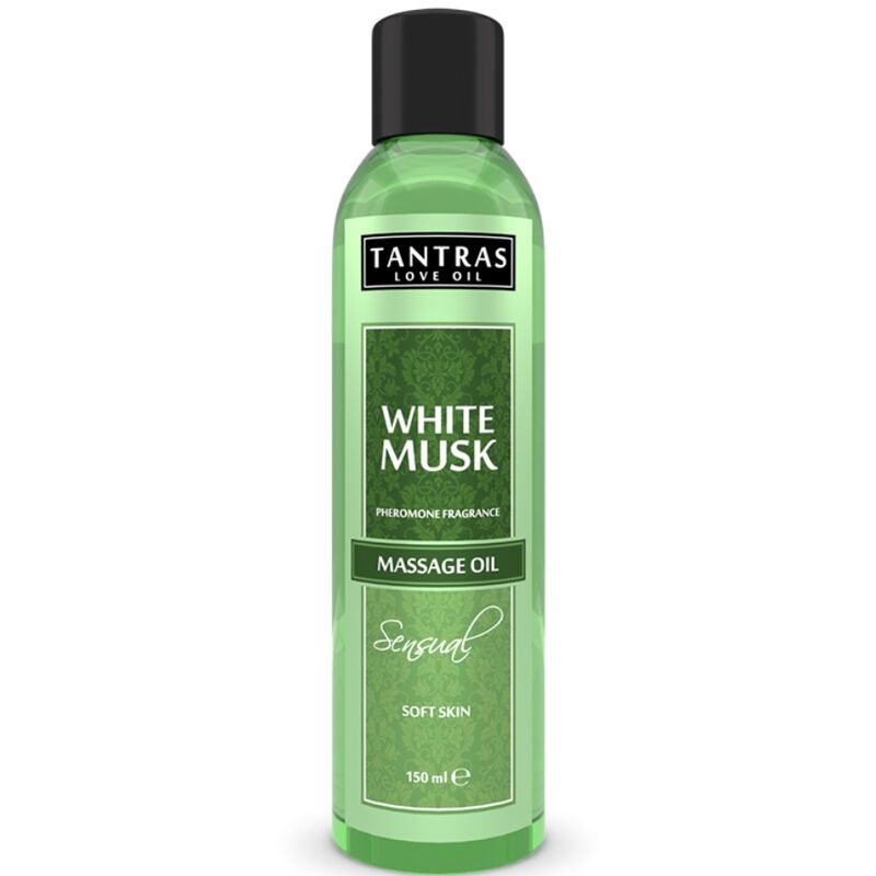 Aceite de amor INTIMATELINE Tantras Love Oil con aroma a musk blanco, botella de 150 ml.