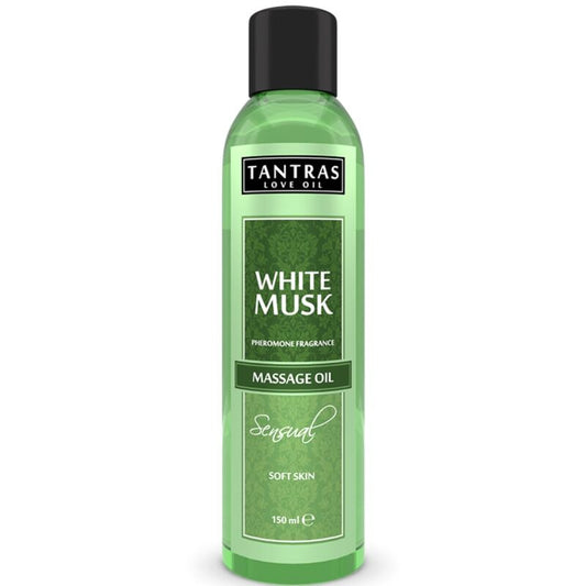 Aceite de amor INTIMATELINE Tantras Love Oil con aroma a musk blanco, botella de 150 ml.