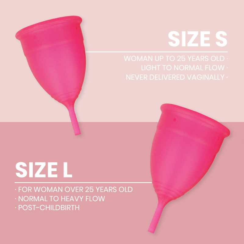 Copa menstrual de silicona médica INTIMICHIC, talla S, en color transparente, diseñada para protección femenina cómoda y segura.