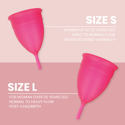 Copa menstrual de silicona médica INTIMICHIC, talla S, en color transparente, diseñada para protección femenina cómoda y segura.