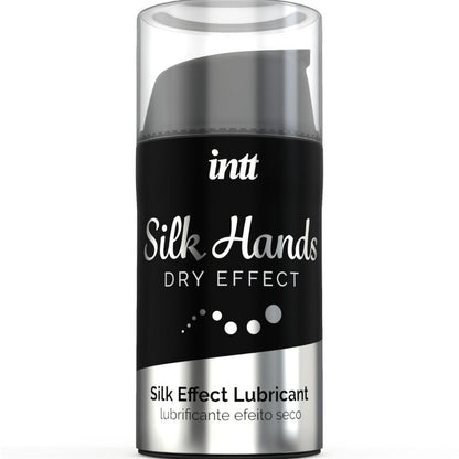 Lubricante Silk Hands de INTT LUBRICANTS en envase de 15 ml, fórmula concentrada a base de silicona para manos suaves y protegidas.